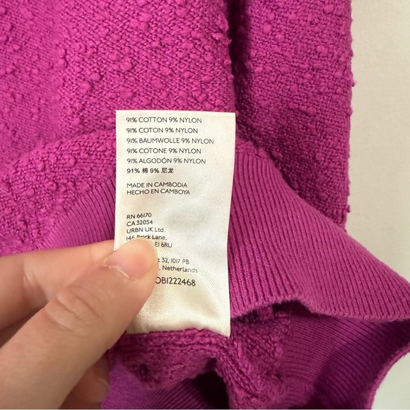 Free People Found My Friend Pullover Sweater in Wild Aster Pink Magenta Size XL - Picture 7 of 8